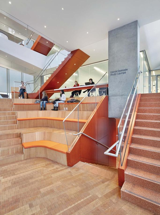 Lighting Complements Study Cascade Design At The Roy And Diana Vagelos Education Center