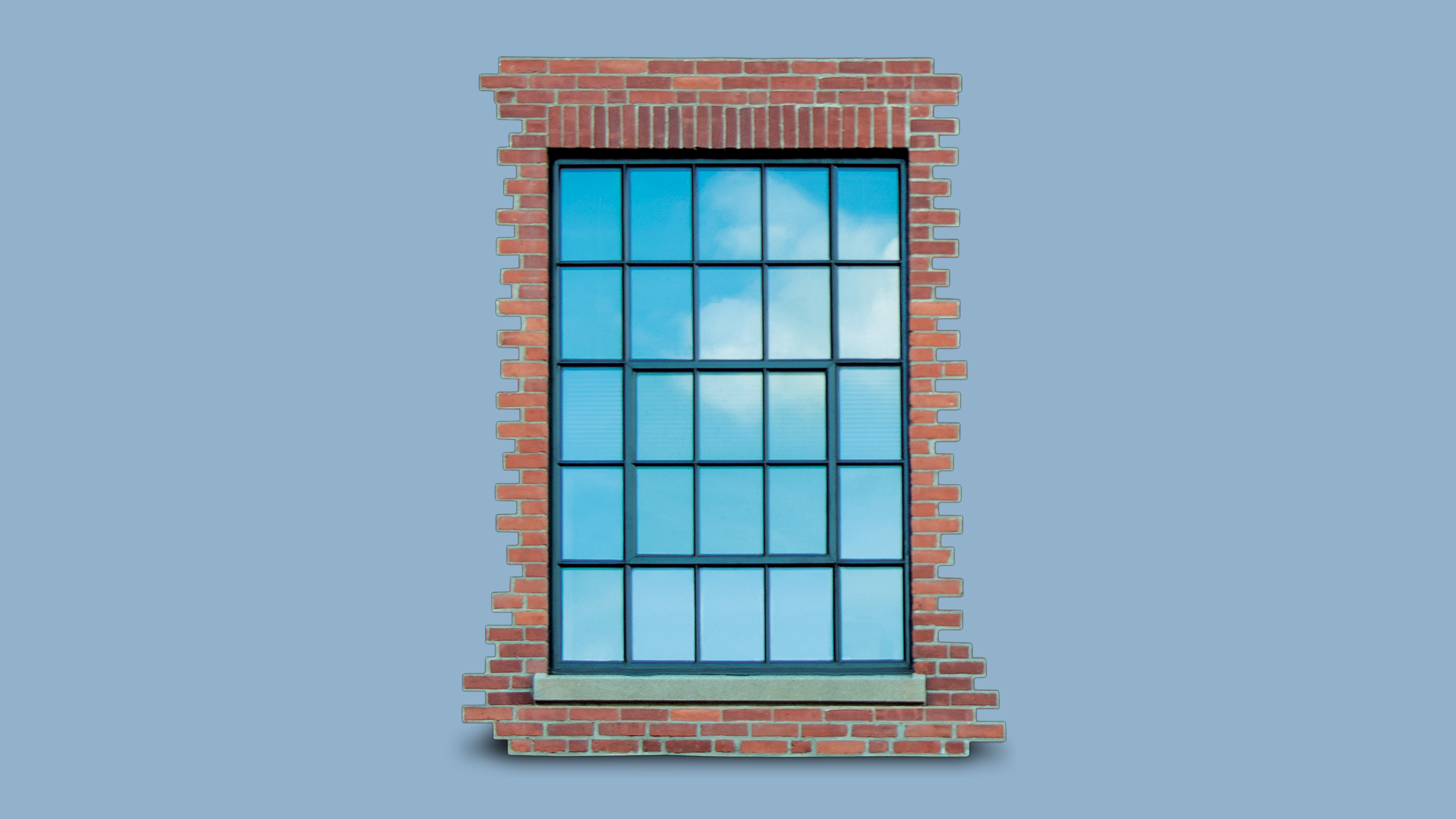 Animation of steel replica window