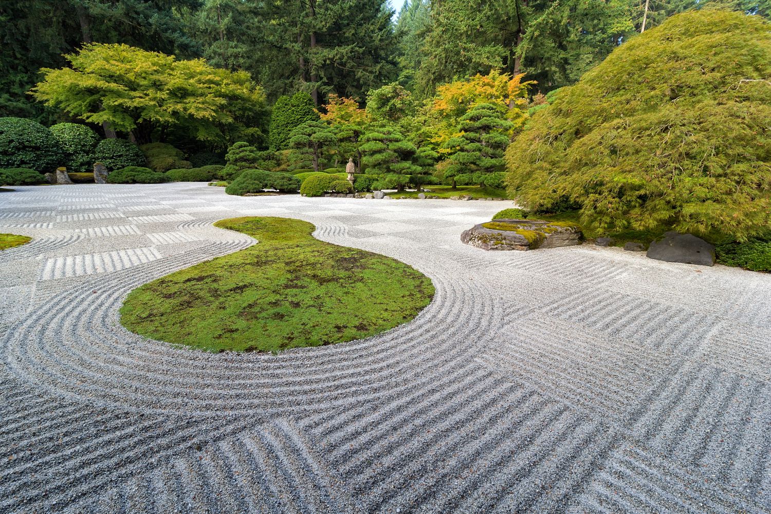 Grass and sand in zen