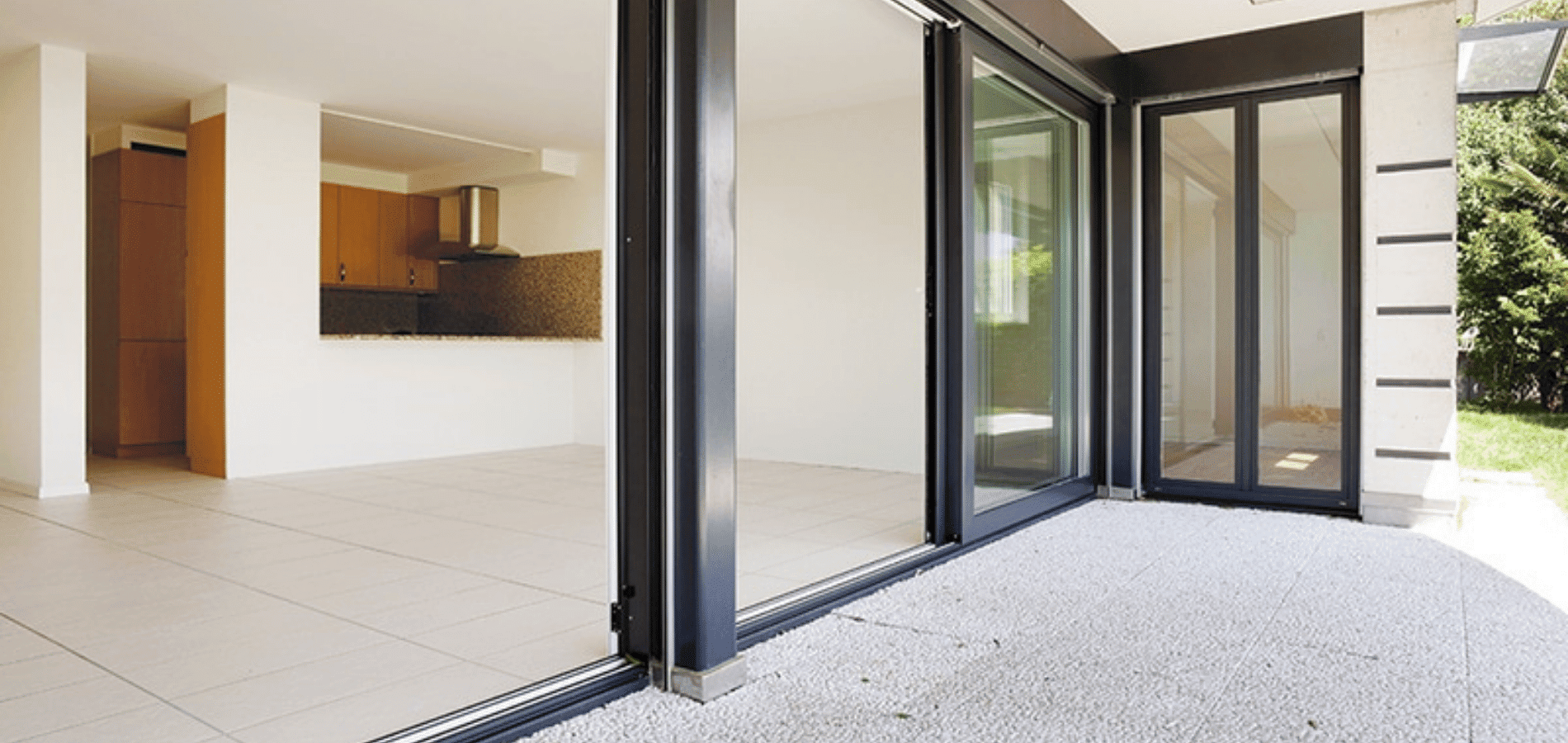 Outdoor glass sliding doors