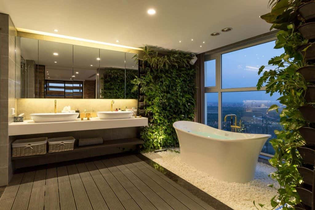 Sexy And Serene Master Bathroom In Taiwan