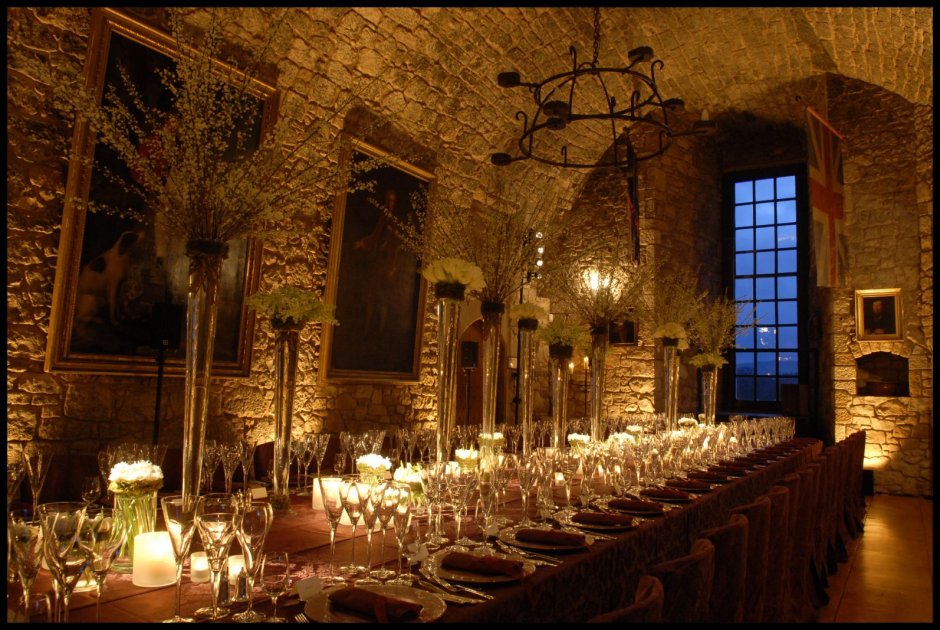 Dining Room In A Former Castle Outside Edinburgh